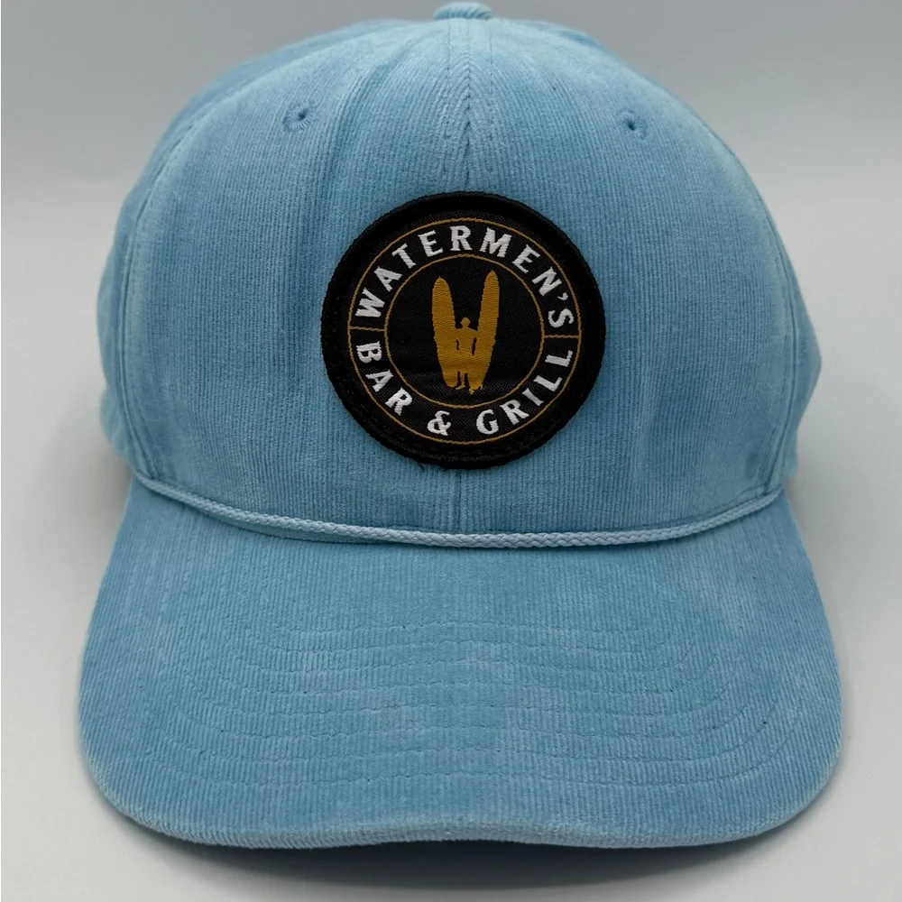 Waterman’s Bar & Grill (NC)You‎ Know Light Blue Corduroy Hat Cap Adjustable NWOT